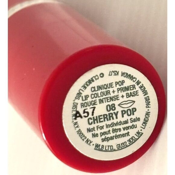Clinique Pop Lip Colour + Primer Cherry Pop Lipstick Discontinued Shade** READ** - Picture 2 of 8